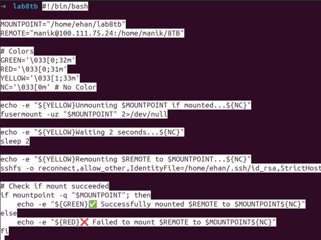 Auto-Mount Remote Ubuntu HDD with SSHFS with Auto-Remount on Resume